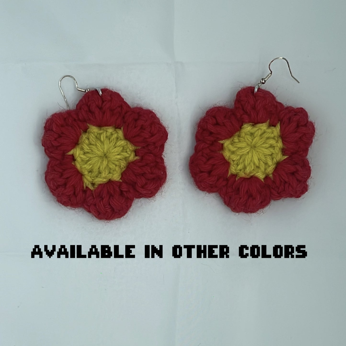 Retro Crochet Flower Earrings