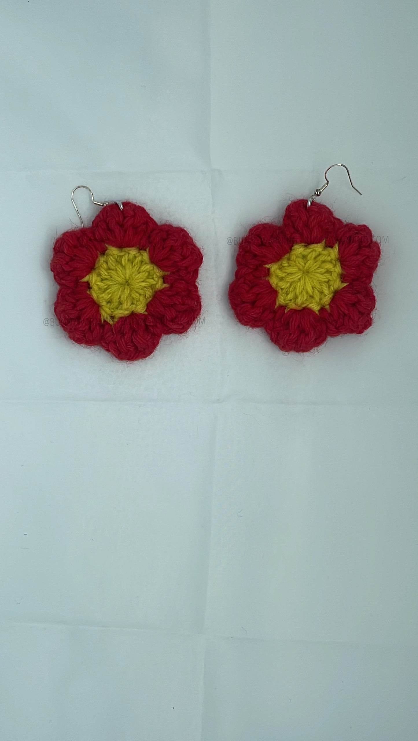 Retro Crochet Flower Earrings