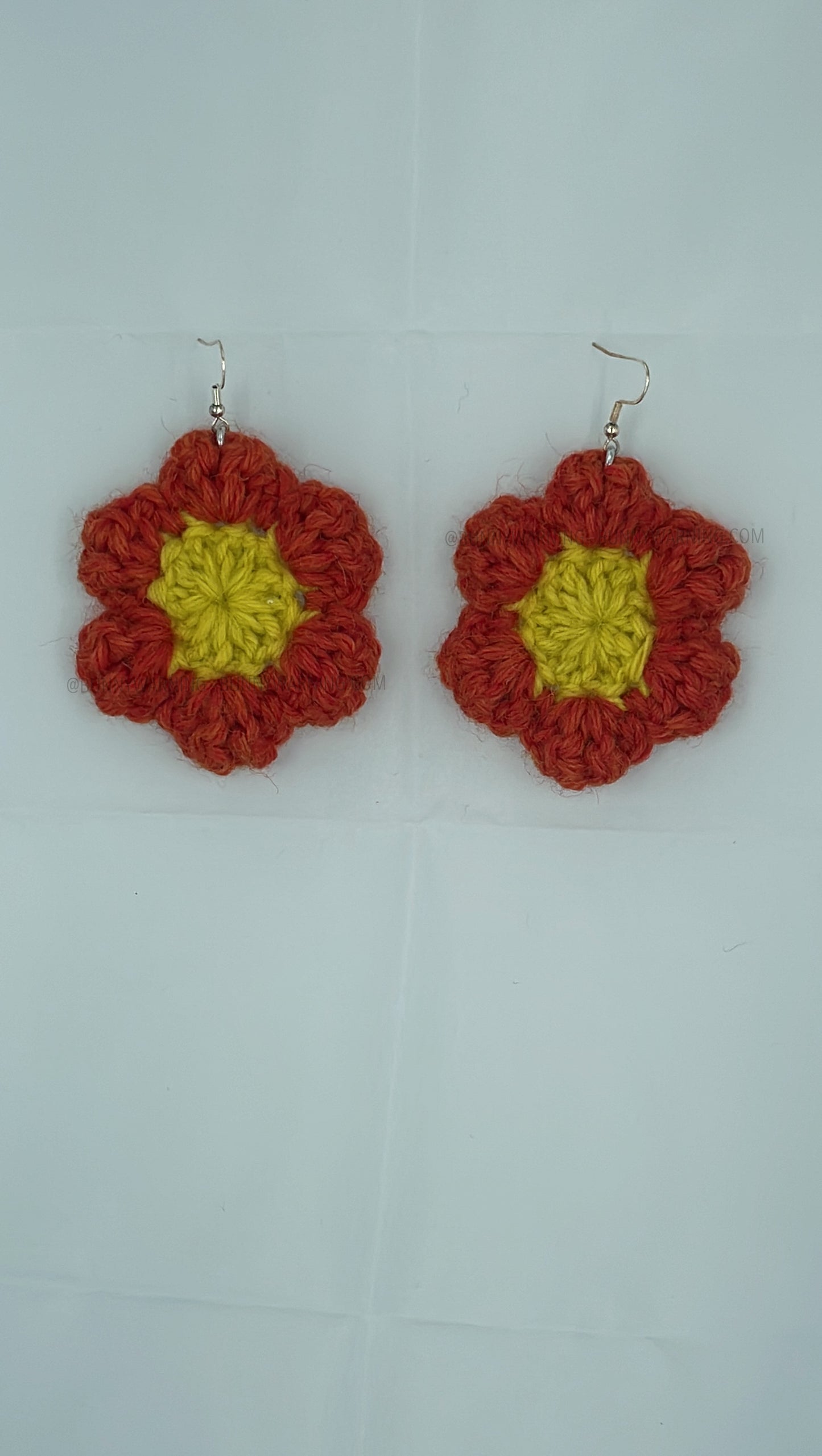 Retro Crochet Flower Earrings