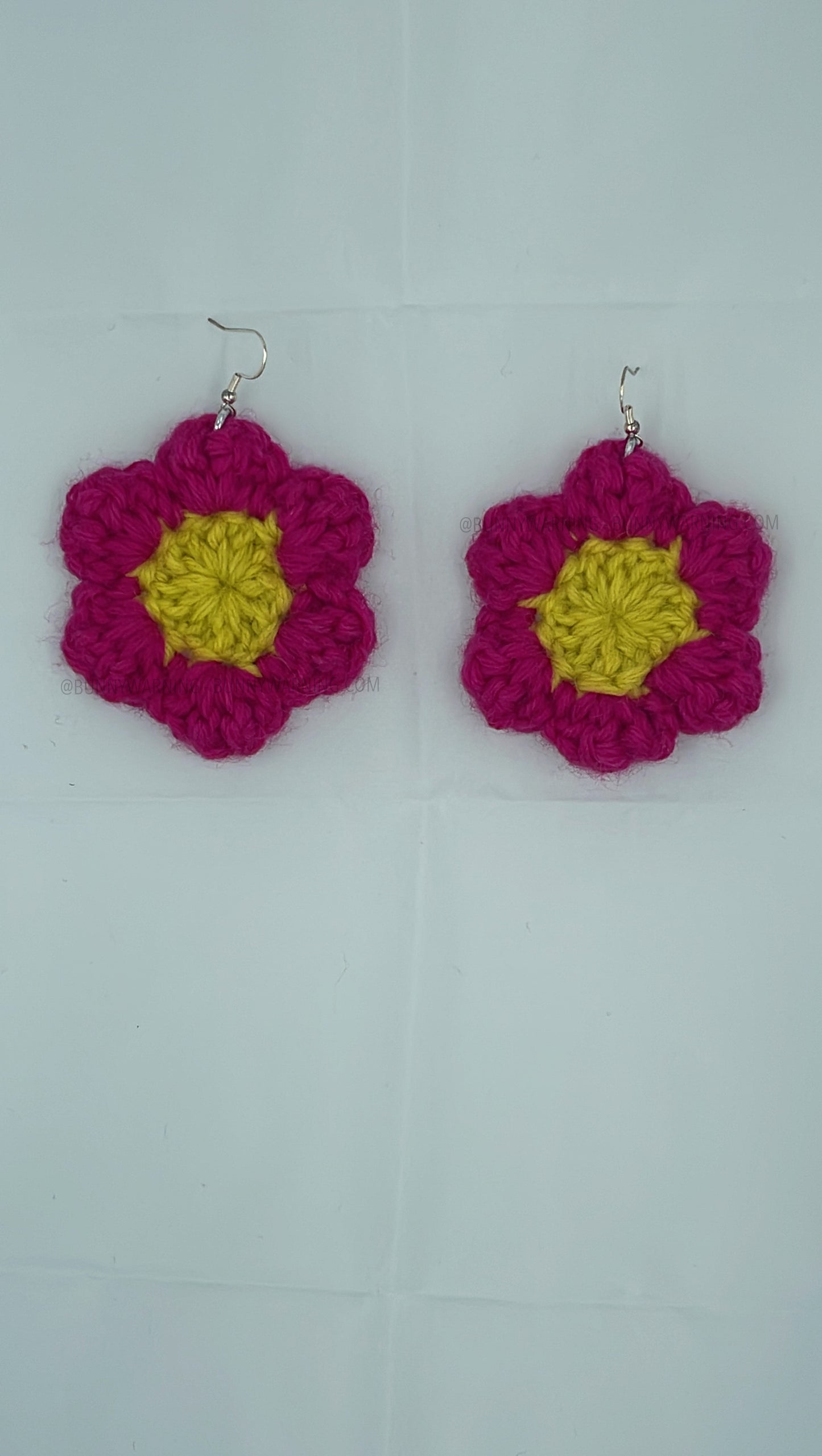Retro Crochet Flower Earrings