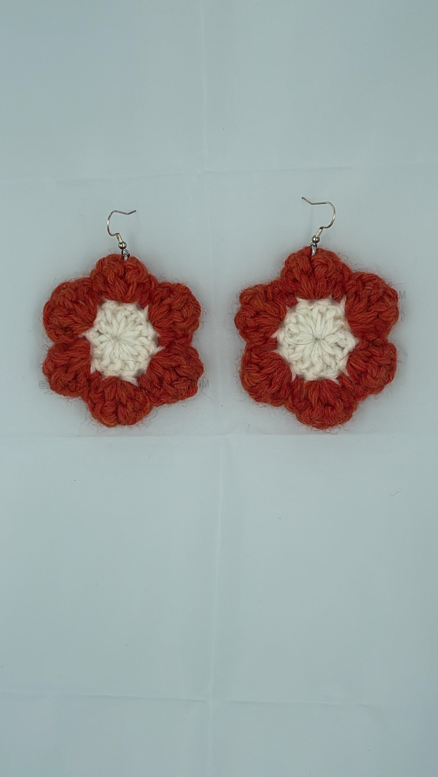Retro Crochet Flower Earrings