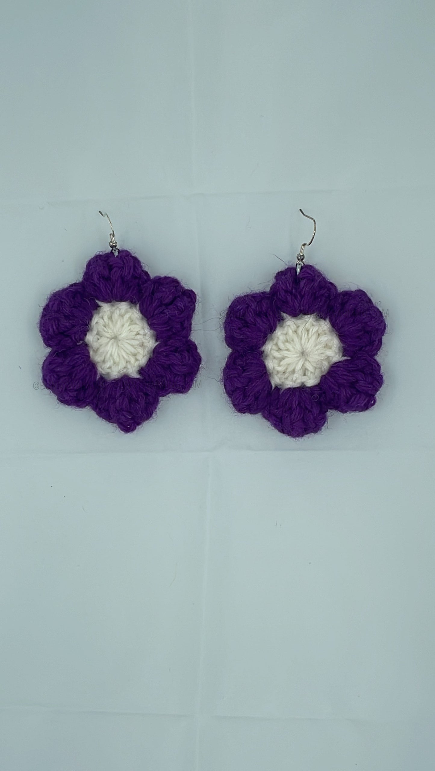 Retro Crochet Flower Earrings